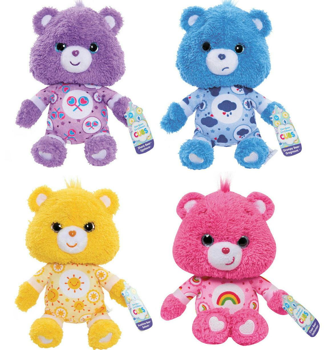 Care Bears Cubs Bundle Plush Dolls Good Luck Bedtime Love-a-Lot Harmony Set of 4